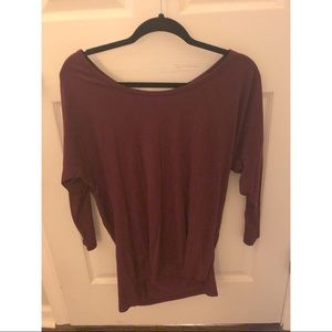 Burgundy High Low Top